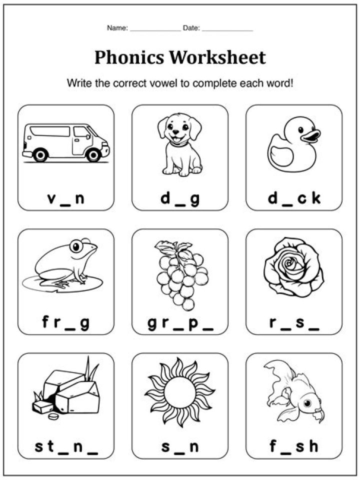 Free Phonics Worksheets for Grade 1 PDF – Download Now