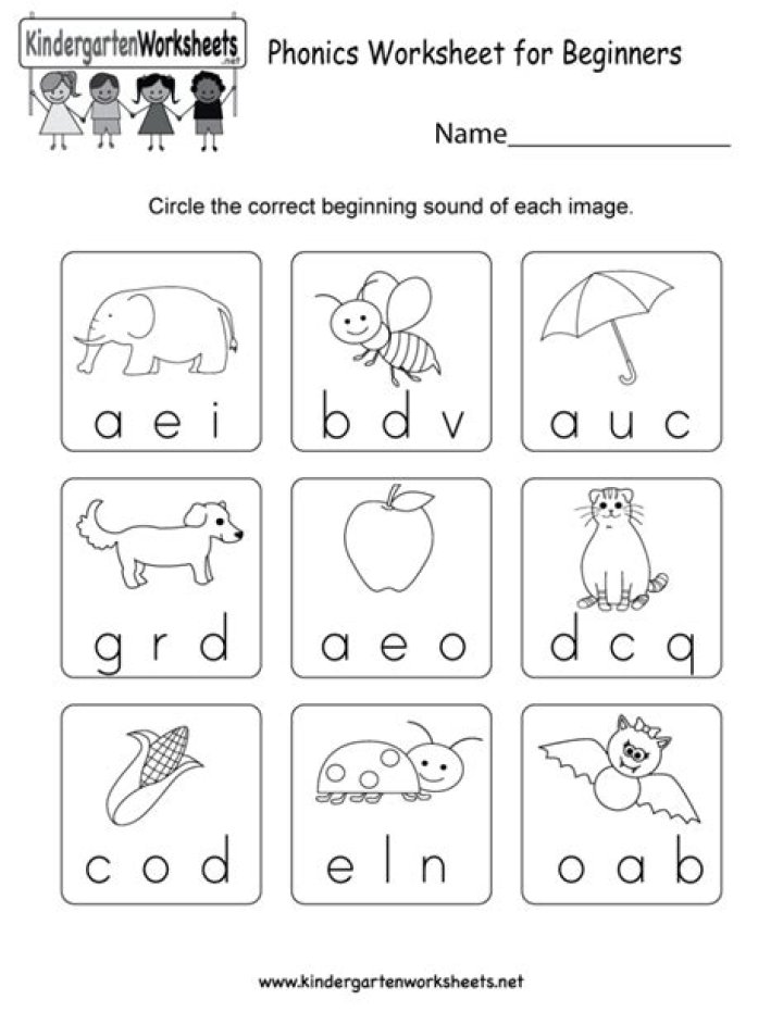 Free Phonics Worksheets for Kindergarten PDF Download