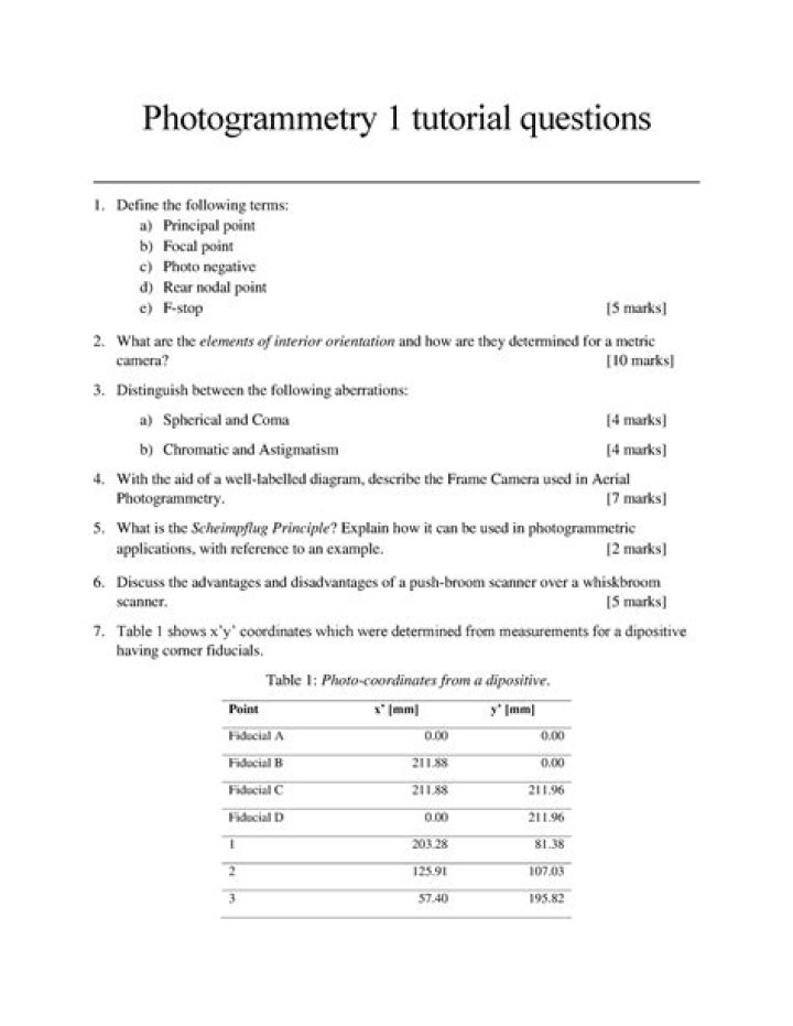 Photogrammetry Questions and Answers PDF: Expert Guide