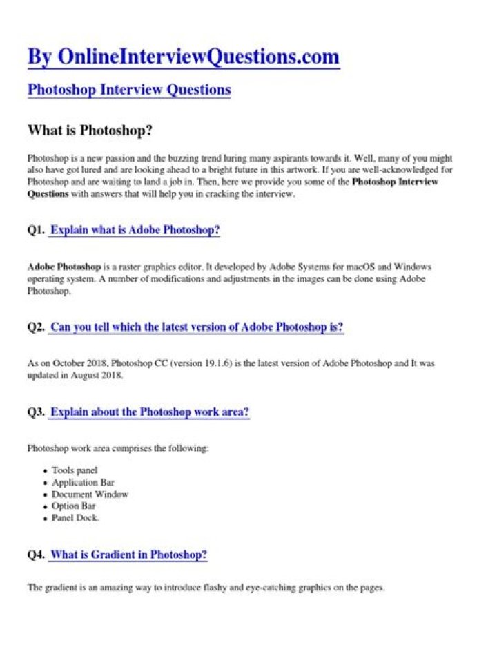 Photoshop Interview Questions and Answers PDF: Top 50 Tips for Success
