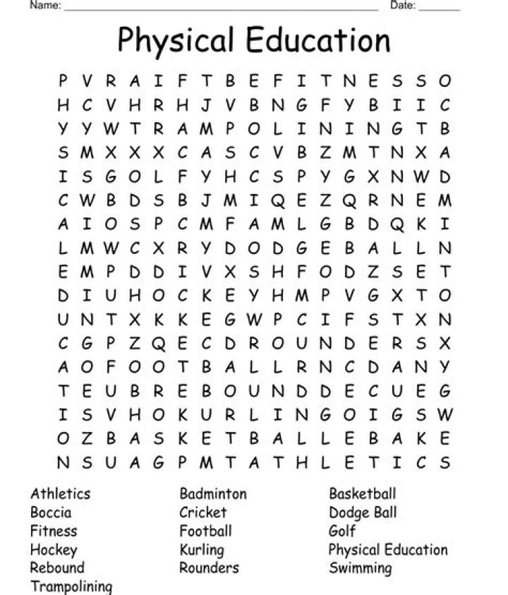 Free Physical Education Worksheets PDF for Schools and Home Use