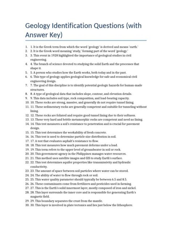 Physical Geology Questions and Answers PDF: Master Fundamentals