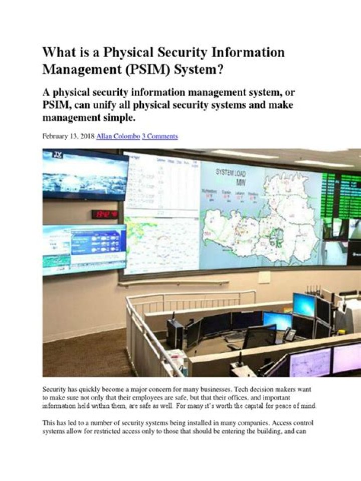 Comprehensive Guide to Physical Security Information Management PDF