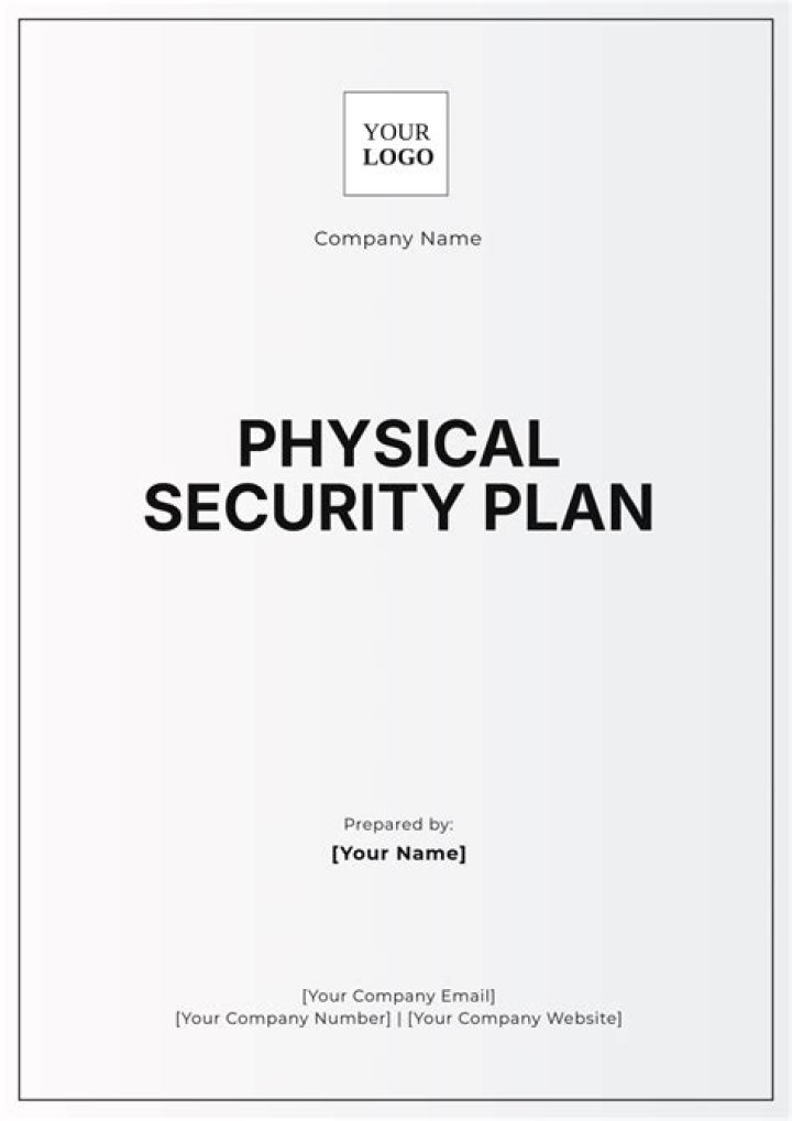 Physical Security Plan Example PDF: Complete Template for Safe Facilities