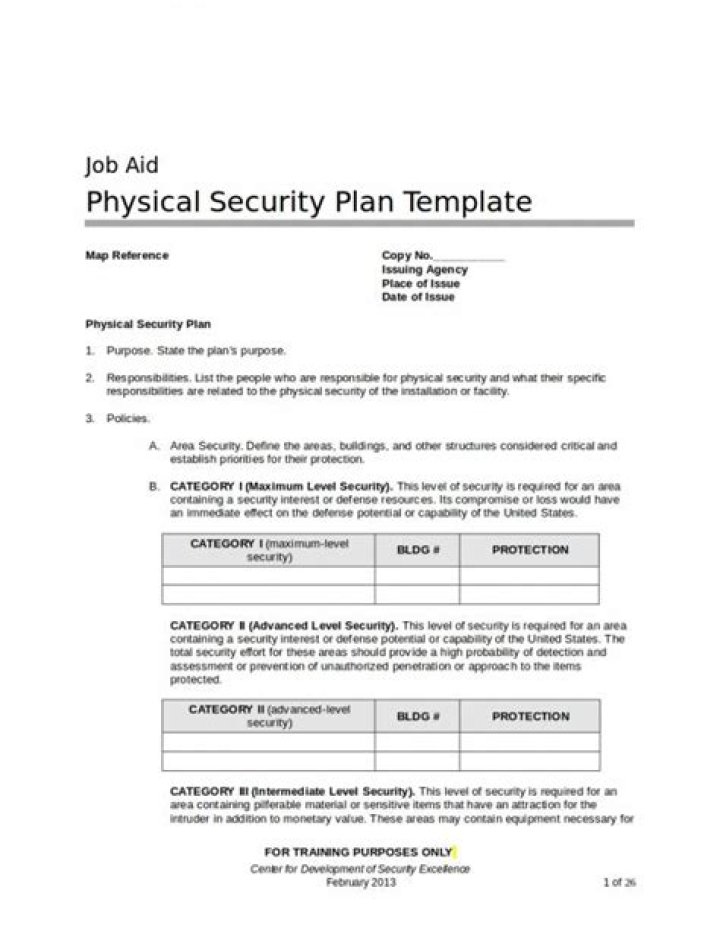 Complete Physical Security Plan PDF for Workplace Safety