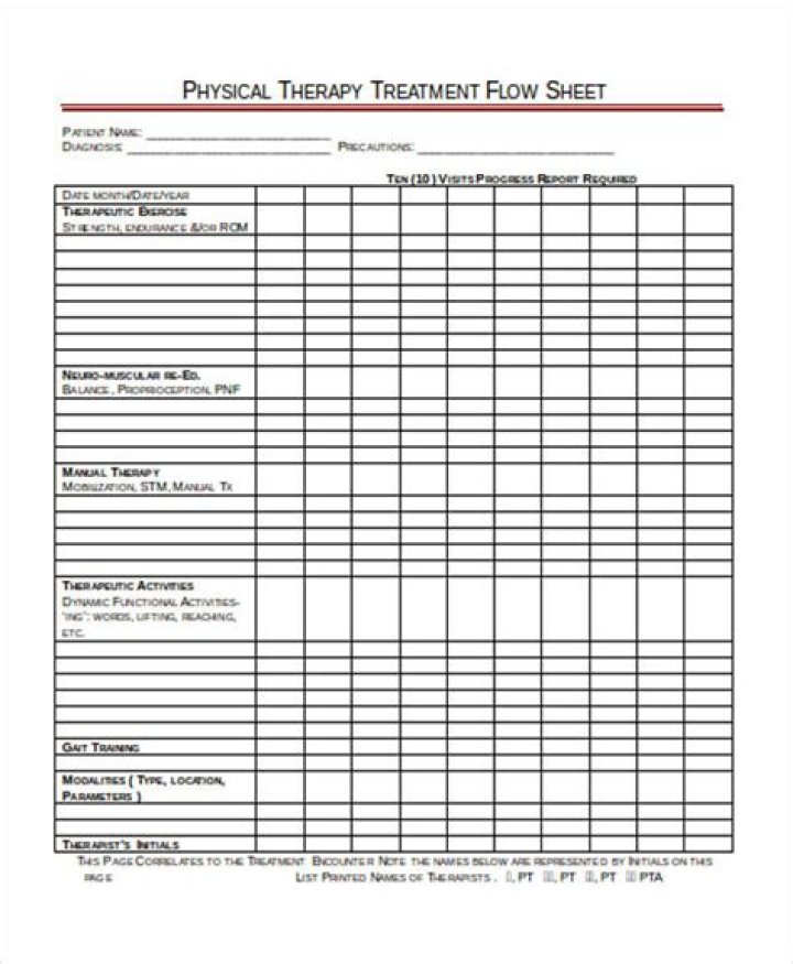 Physical Therapy Flow Sheet PDF: Easy Tracking & Progress Monitoring