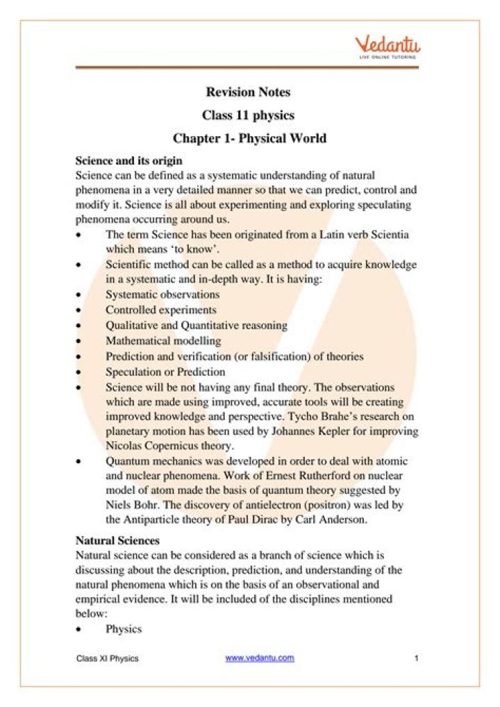 Physical World Class 11 Questions & Answers PDF – Expert Solutions