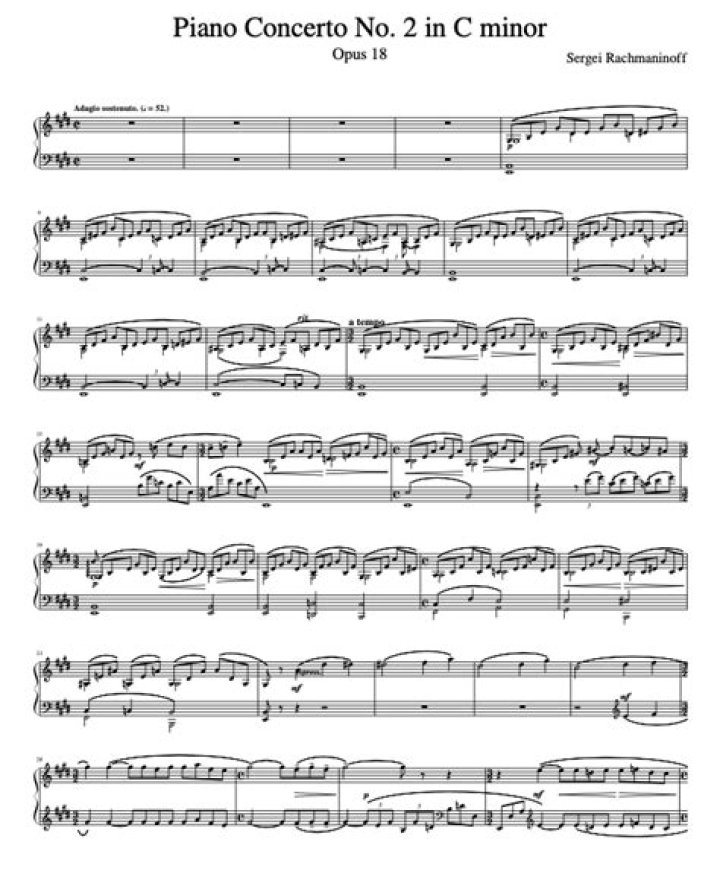 Rachmaninoff Piano Concerto No 2 Sheet Music PDF - Download Complete Version
