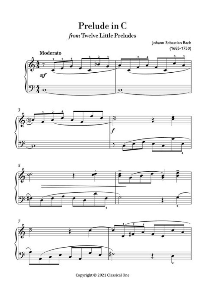 Free Piano Sheet Music Classical PDF – Download Instant Download
