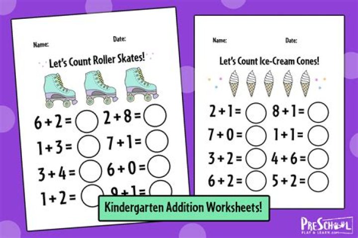 Picture Addition Worksheets for Kindergarten PDF – Printable Math Practice
