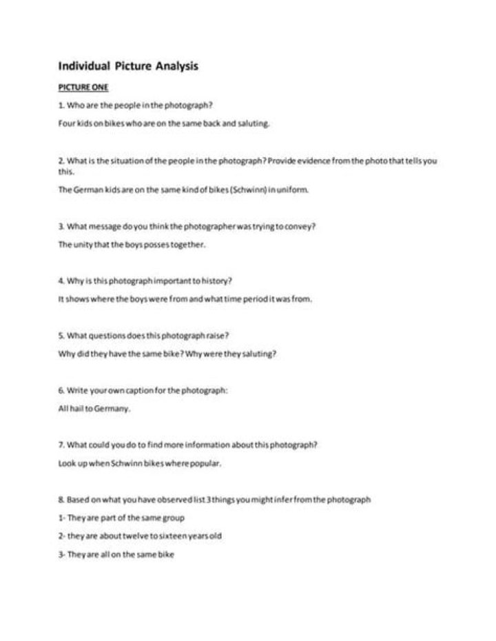 Picture Analysis with Answers PDF: Step-by-Step Guide