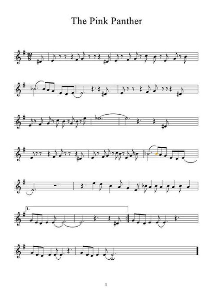 Pink Panther Violin Sheet Music PDF – Easy Download