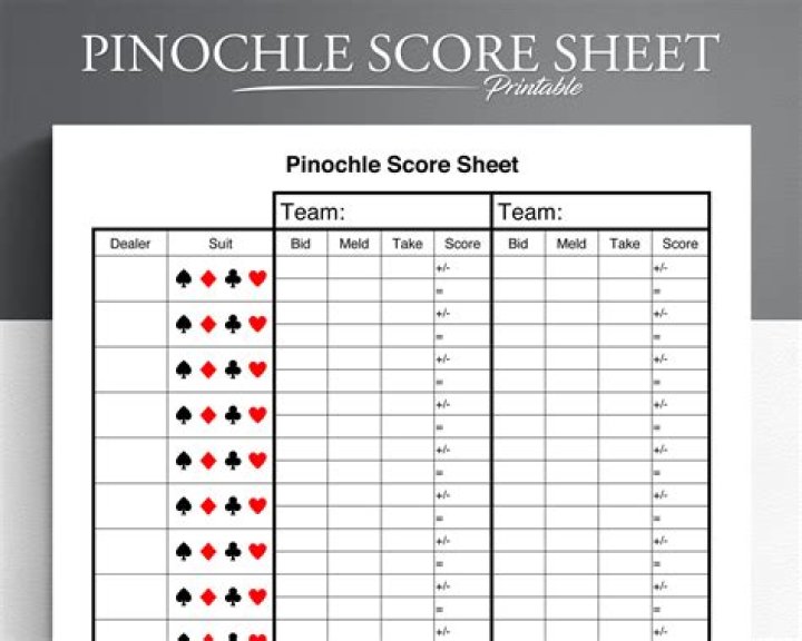 Pinochle Scoring Sheet PDF – Free Download & Complete Guide