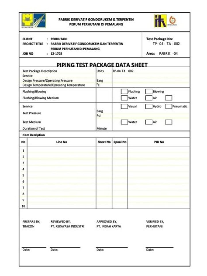 Complete Piping Test Package Preparation Guide PDF – Download Now