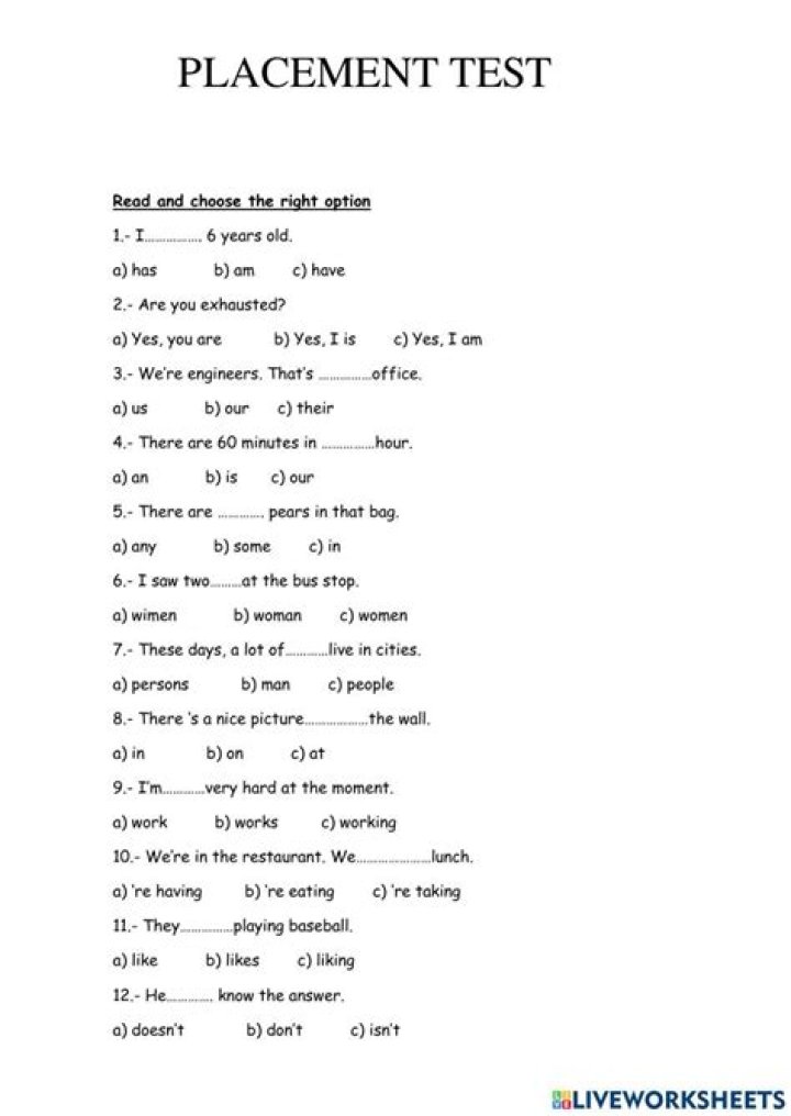 Placement Test for ESL Students PDF – Instant Proficiency Check