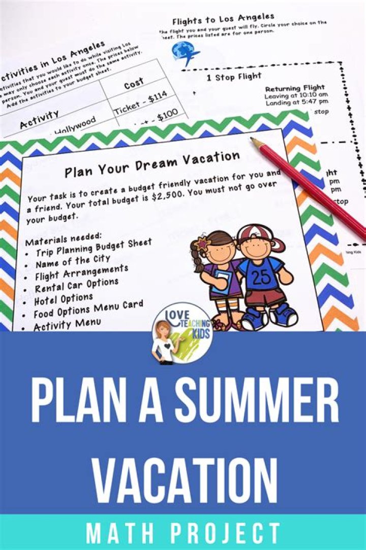 Plan Your Vacation with This Fun Math Project PDF