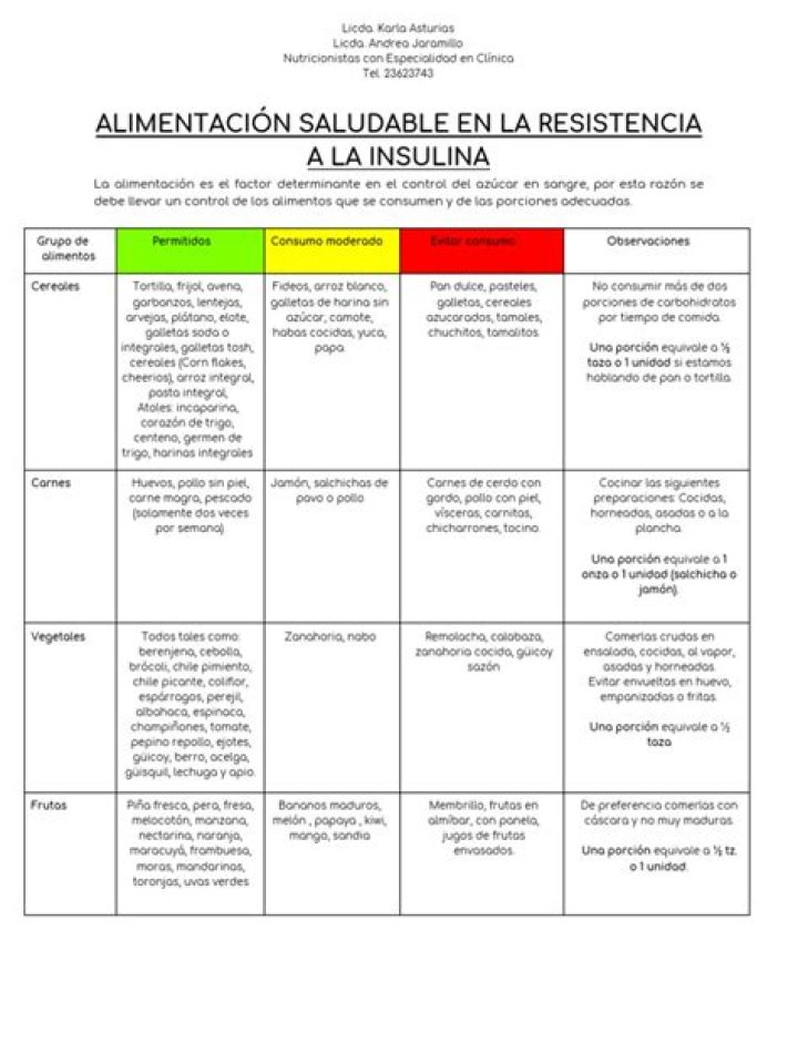 Plan Alimenticio para Resistencia a la Insulina PDF: Guía Completa