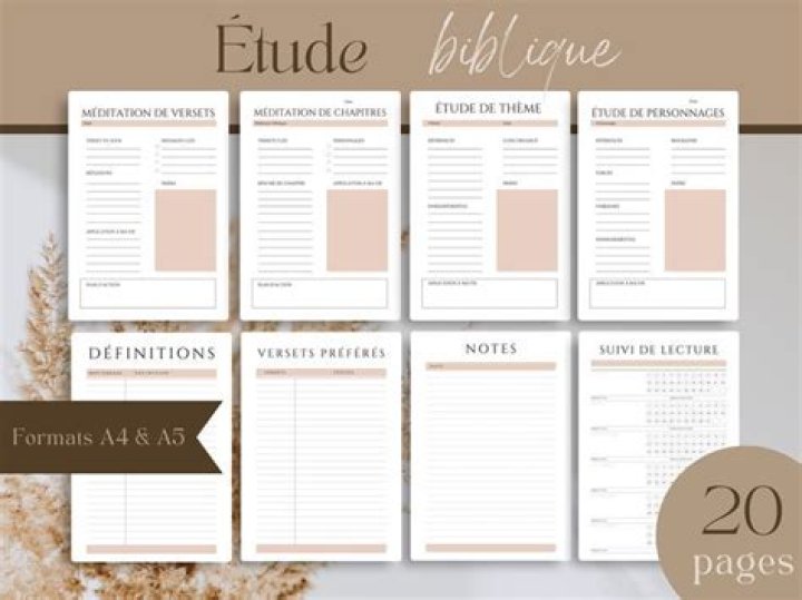 Plan d'Étude Biblique PDF Gratuit - Télécharger Gratuit