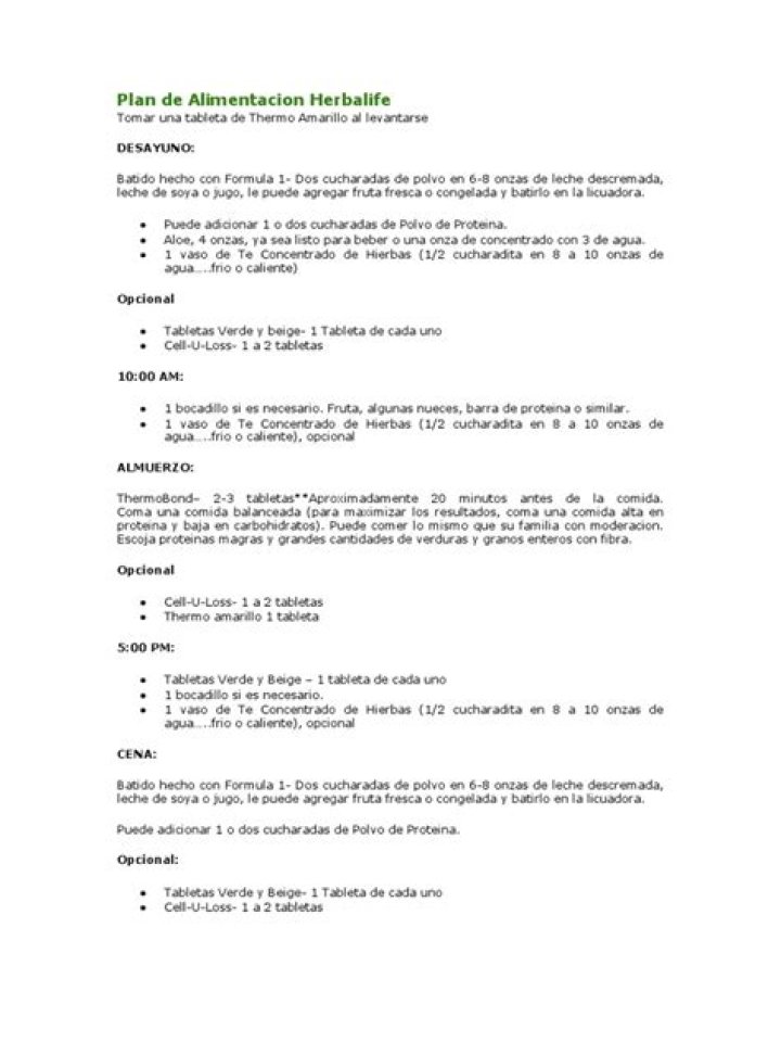 Plan de Alimentación Herbalife PDF: Guía Completa para una Dieta Natural