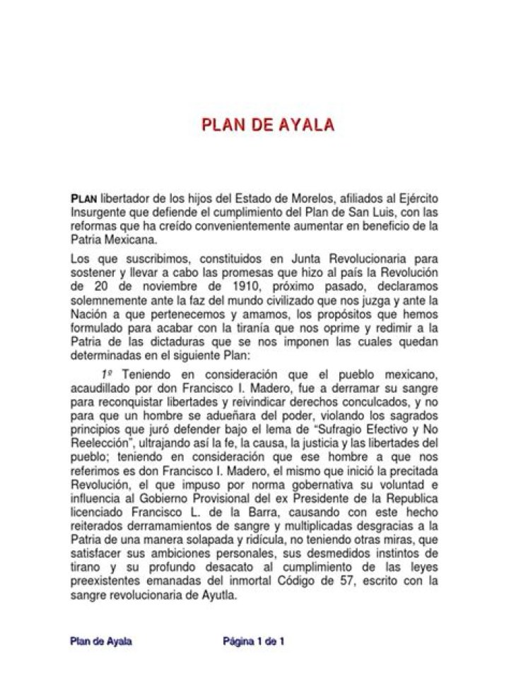 Plan de Ayala PDF: Official Land Reform Document Download