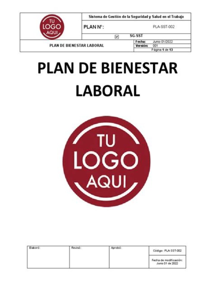 Plan de Bienestar Laboral PDF: Mejora la Salud y Productividad de tu Equipo