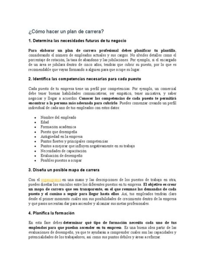 Plan de Carrera Ejemplo PDF: Guía Completa para Diseñar tu Trayectoria Profesional