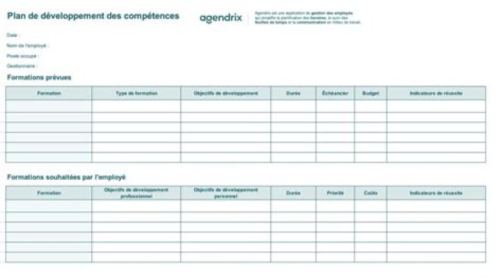 Plan de Développement Personnel Exemple PDF Complet