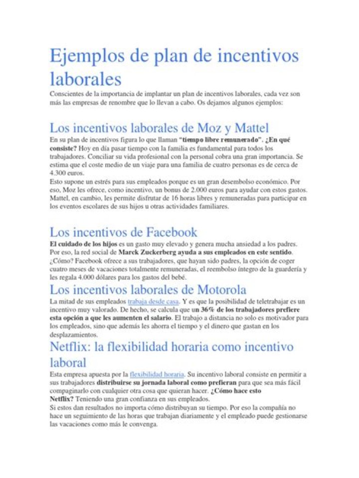 Plan de Incentivos Ejemplo PDF: Cómo Diseñar Programas Efectivos