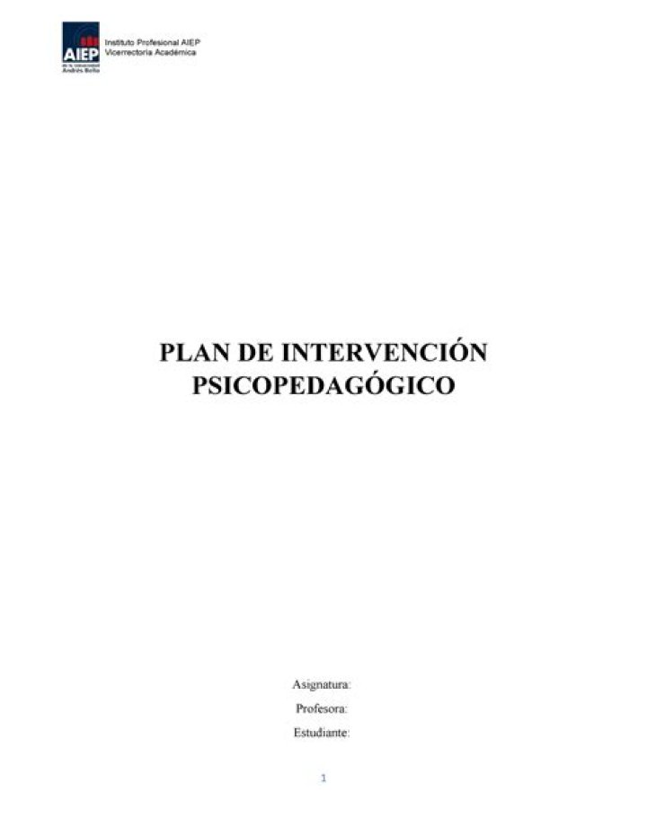 Plan de Intervención PDF: Guía Completa para Acción Efectiva