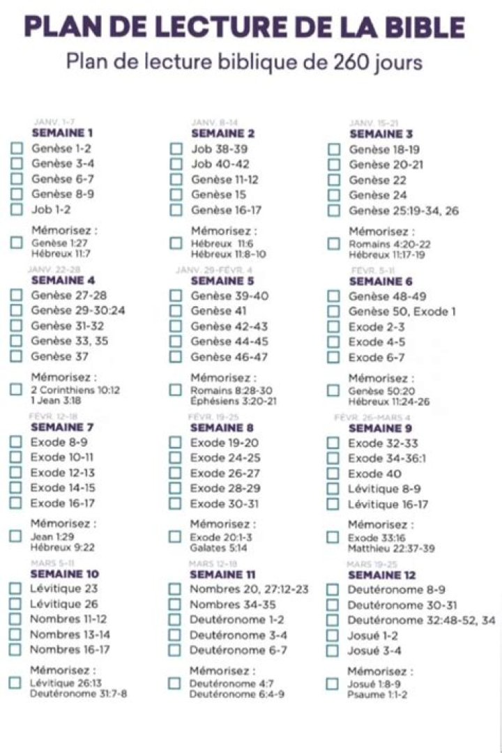 Plan de Lecture de la Bible 2024 PDF – Guide Complet pour 2024