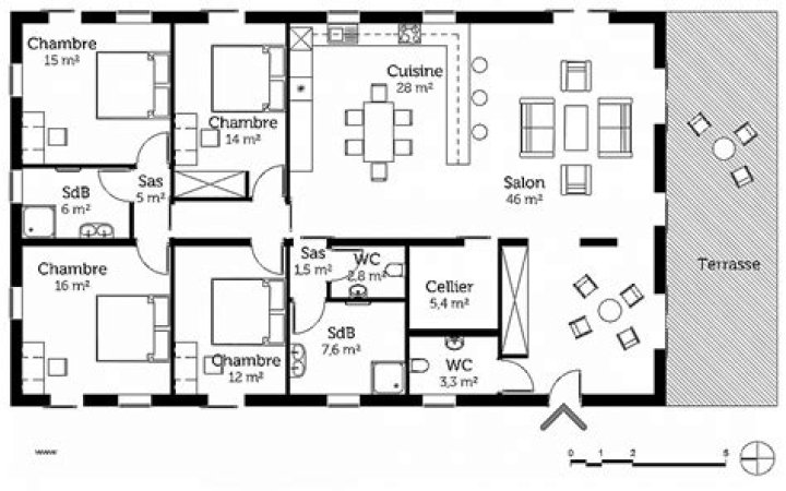 Plan de Maison Gratuit 4 Chambres PDF – Téléchargez le Modèle Complet