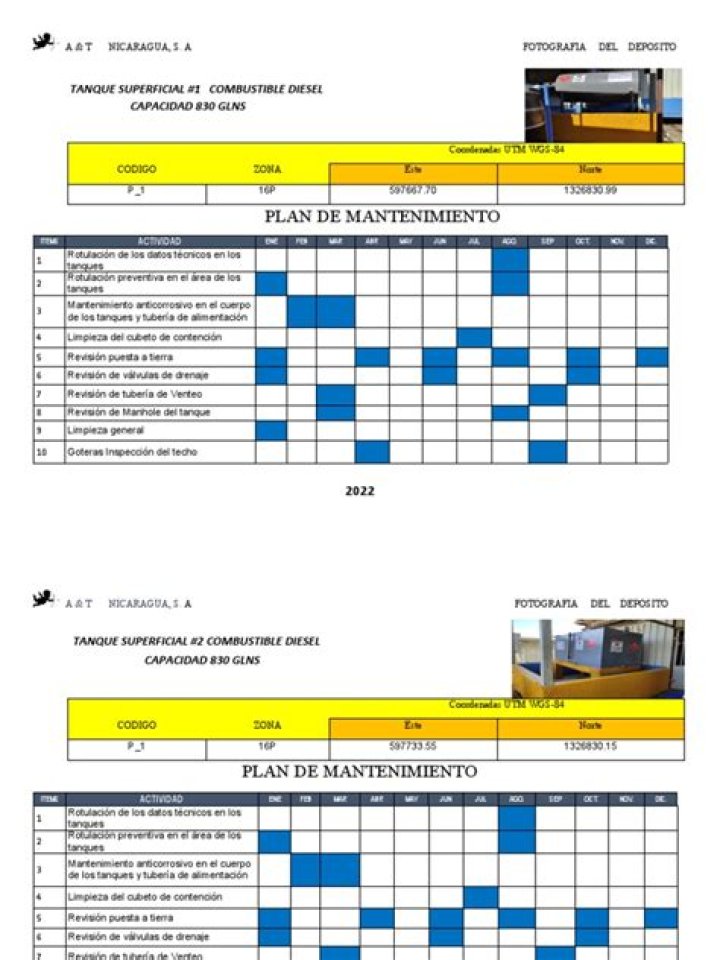 Plan de Mantenimiento Ejemplo PDF para Equipos Industriales