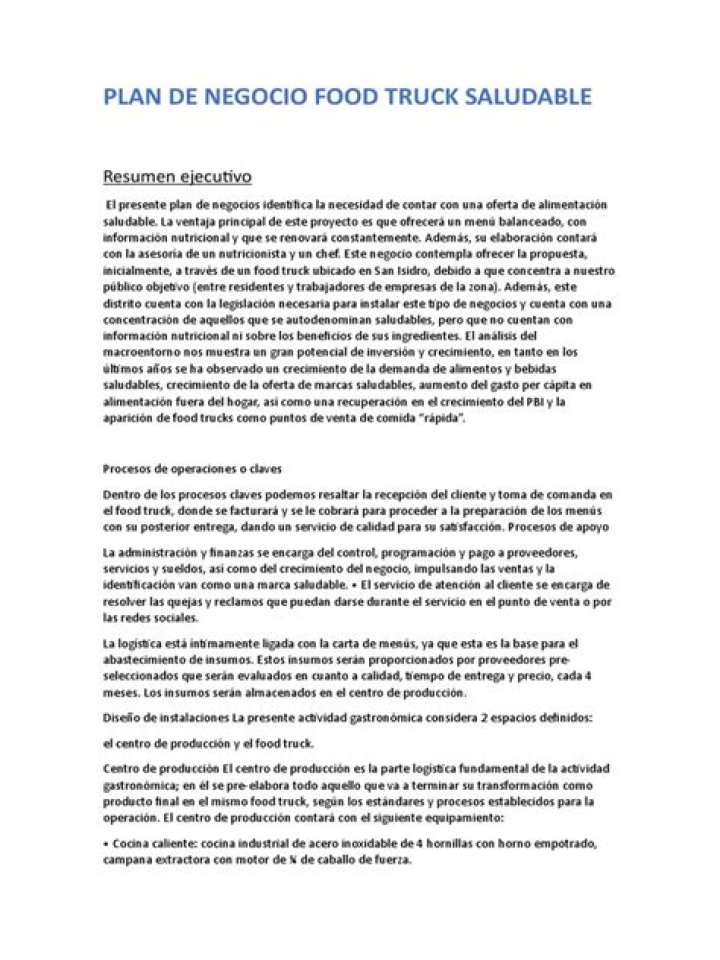 Plan de Negocios Food Truck PDF: Guía Completa para Emprender
