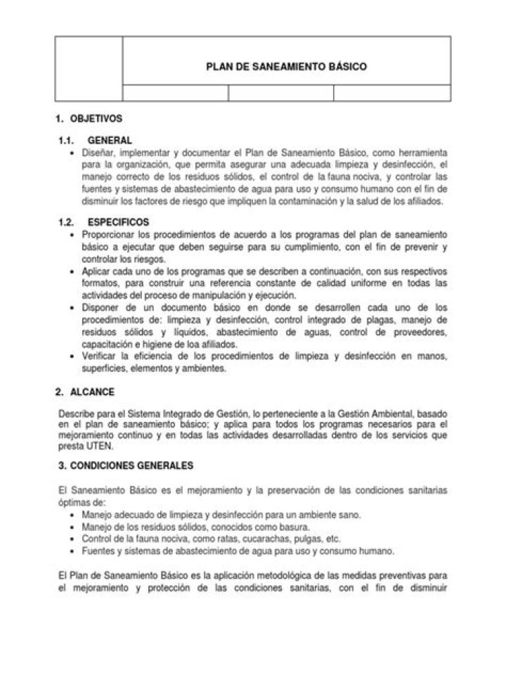Plan de Saneamiento Básico PDF: Guía Completa para una Casa Limpia y Segura