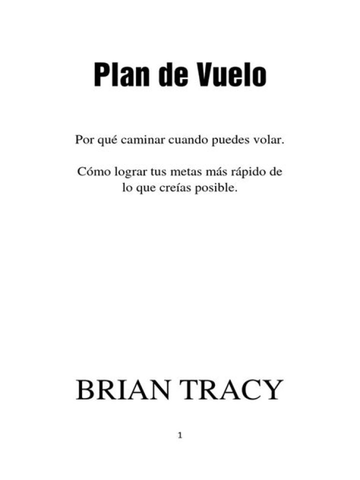 Plan de Vuelo Brian Tracy PDF: Descarga el Formato Profesional