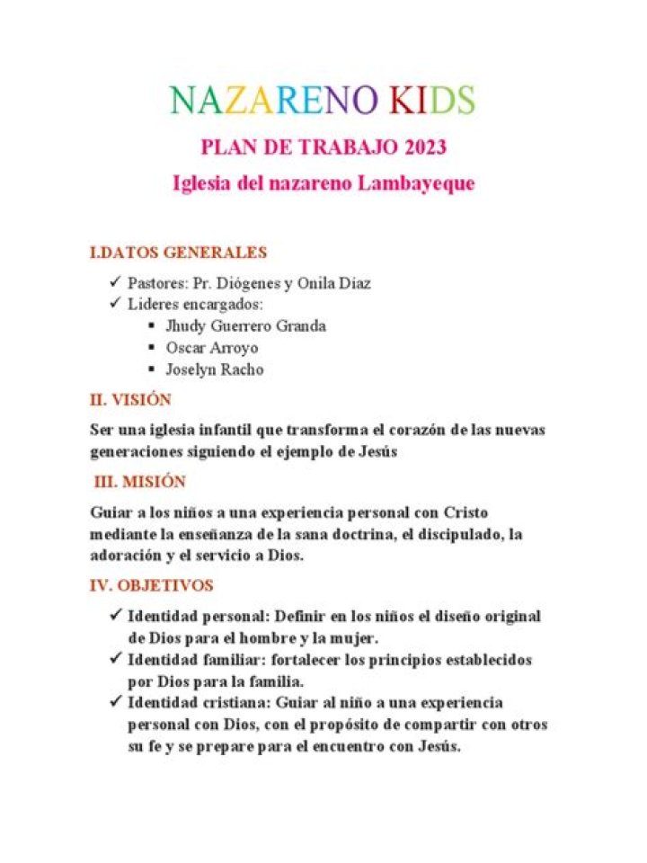 Plan del Maestro Iglesia del Nazareno: PDF Completo para Enseñanza Efectiva