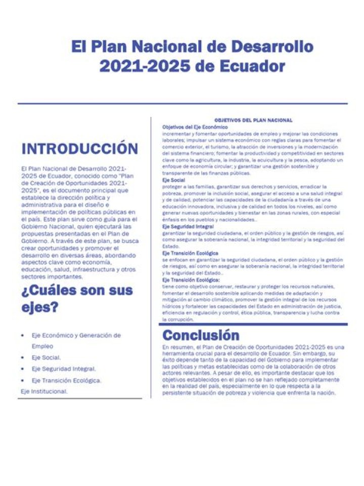 Plan Nacional de Desarrollo Ecuador PDF: Información Oficial Completa