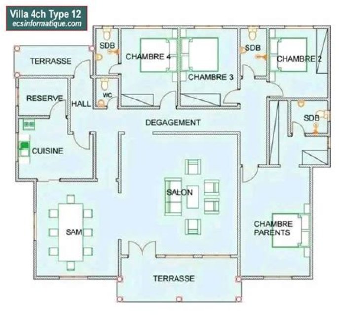 Villa Basse 4 Pièces PDF Plan Immobilier Idéal