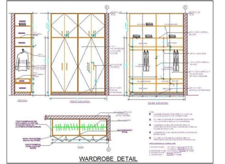 Plan Your Wardrobe: Detailed Drawing PDF Guide