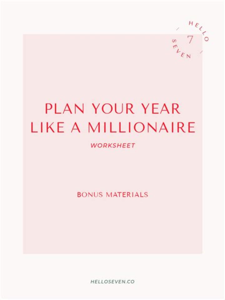 Plan Your Year Like a Millionaire: The Ultimate PDF Guide