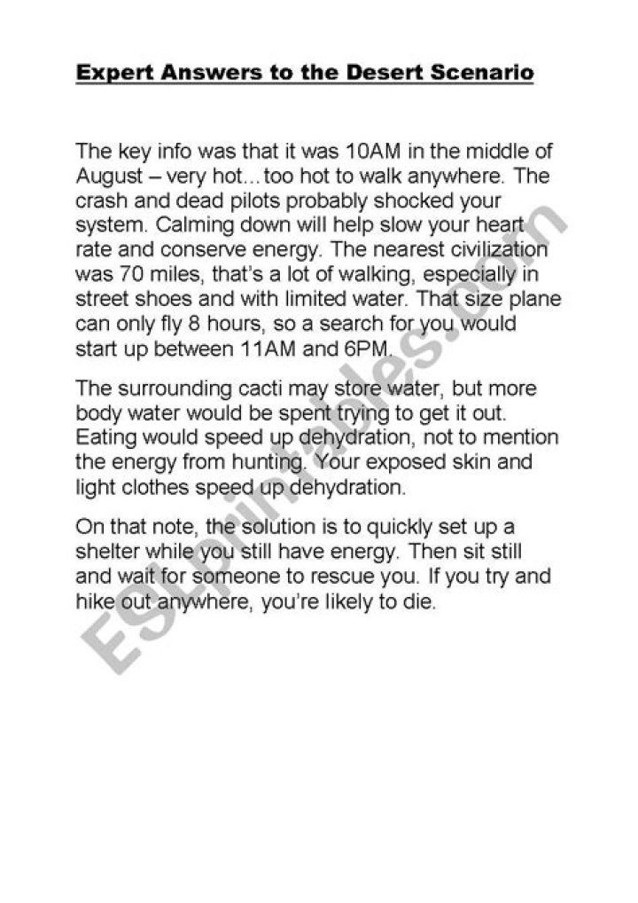 Plane Crash Survival Team Building Exercise Answers PDF: Realistic Training Guide