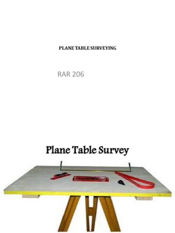 Master Plane Table Surveying with PDF Training Guide