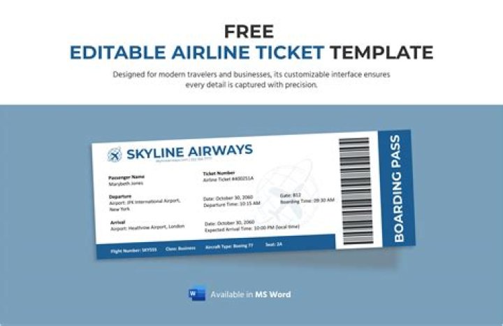 Download Free Plane Ticket Sample PDF for Easy Travel Planning