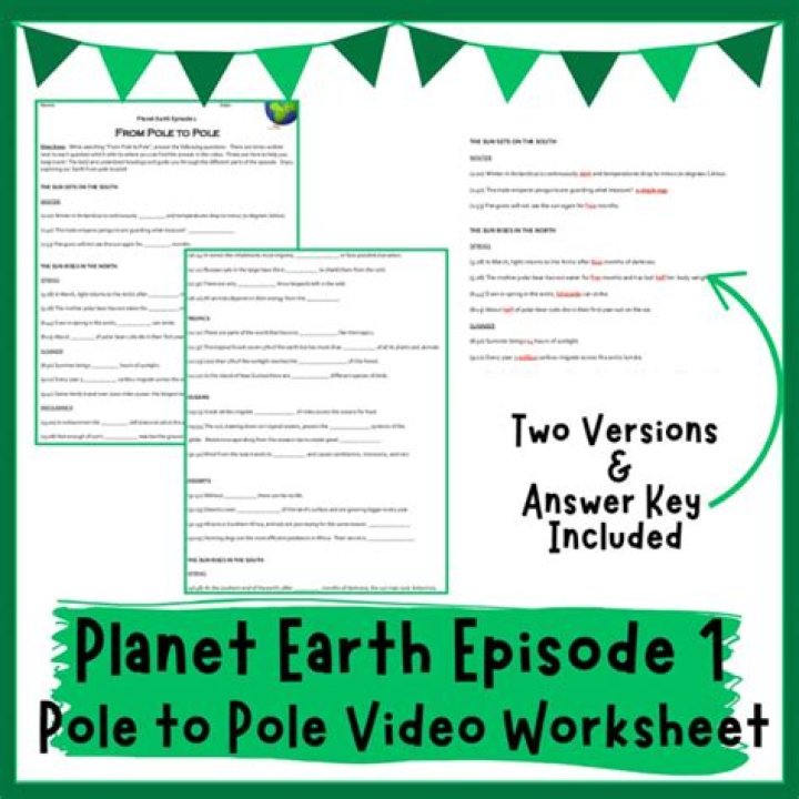 Earth Pole to Pole Worksheet PDF for Students