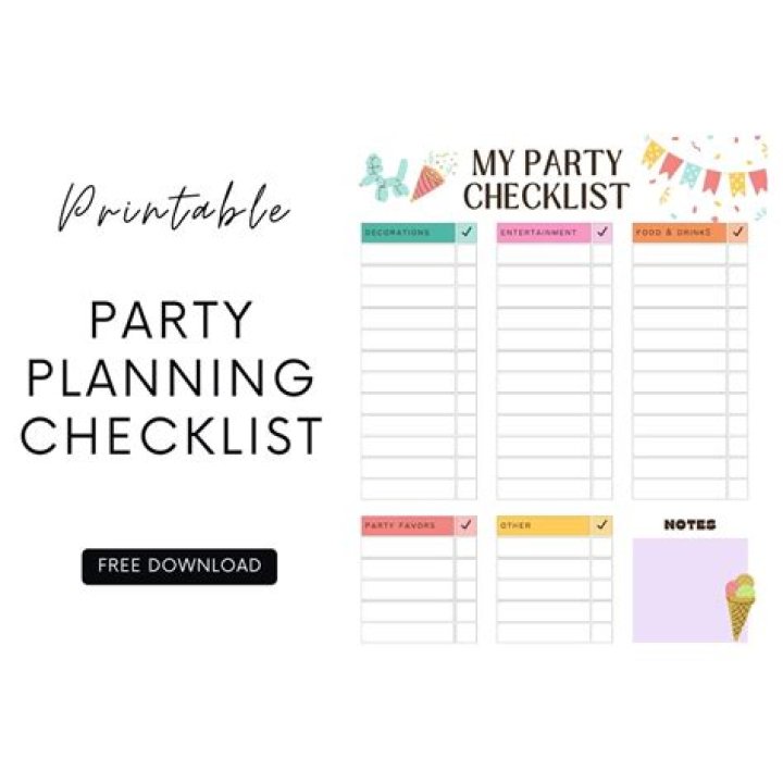 Planning a Party Checklist PDF: Everything You Need