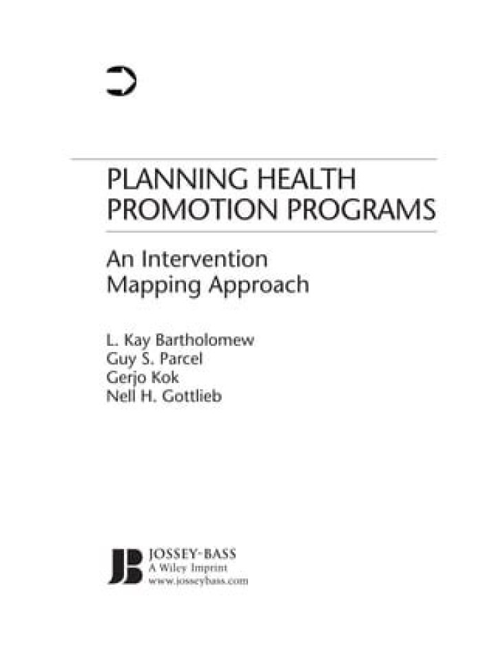 Planning Health Promotion Programs: Intervention Mapping Approach PDF Guide