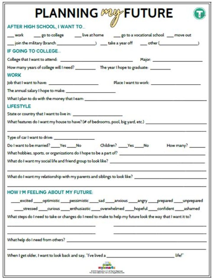 How to Plan Your Future with This Worksheet PDF