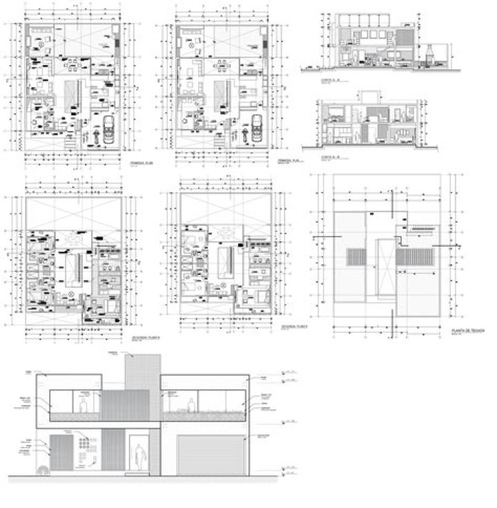Plano Arquitectónico de Casa de 2 Pisos PDF Listo para Descargar
