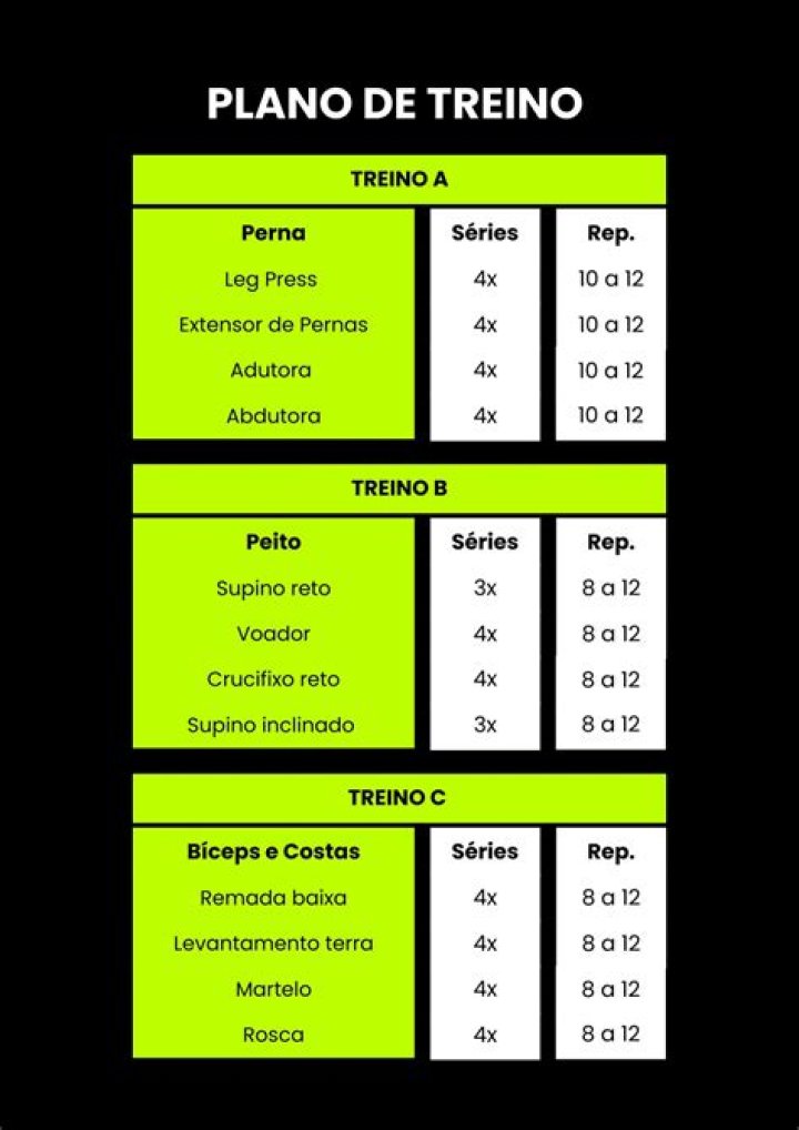 Plano de Treino Musculação Com Imagens PDF Gratuitas