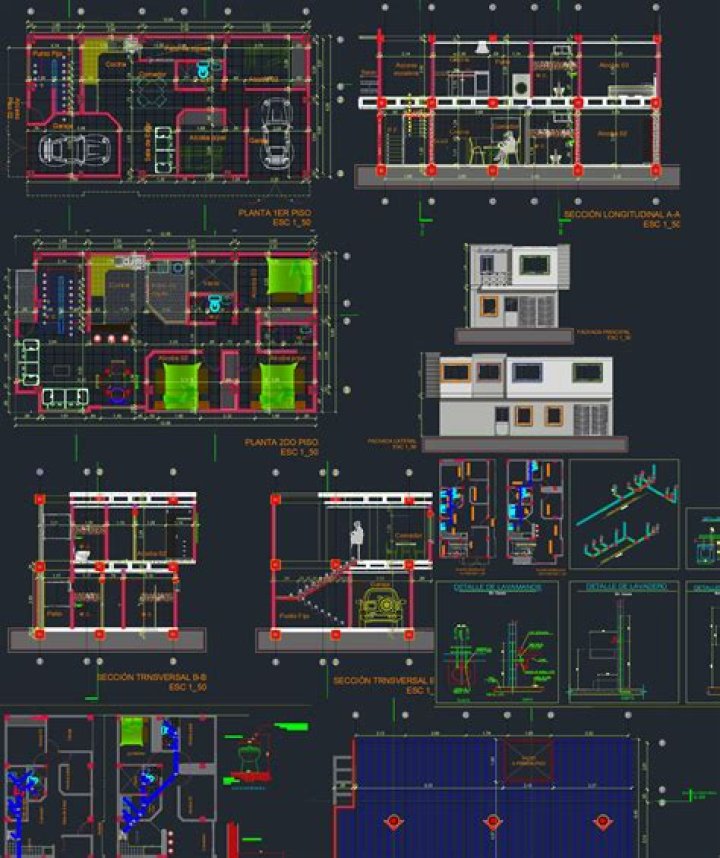 Planos Arquitectónicos Completos de Casa para Habitación – PDF Listo